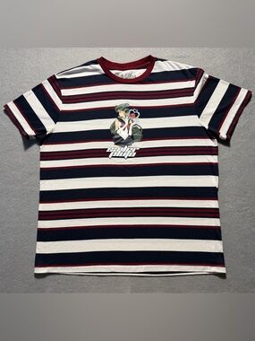Sailor Moon Sailor Pluto T-Shirt Men’s XL Red Blue Stripe Anime Graphic Tee